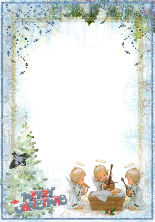 Little Angels Song For Newborn Baby - Marcos Para Fotos Con Angeles (313x448), Png Download