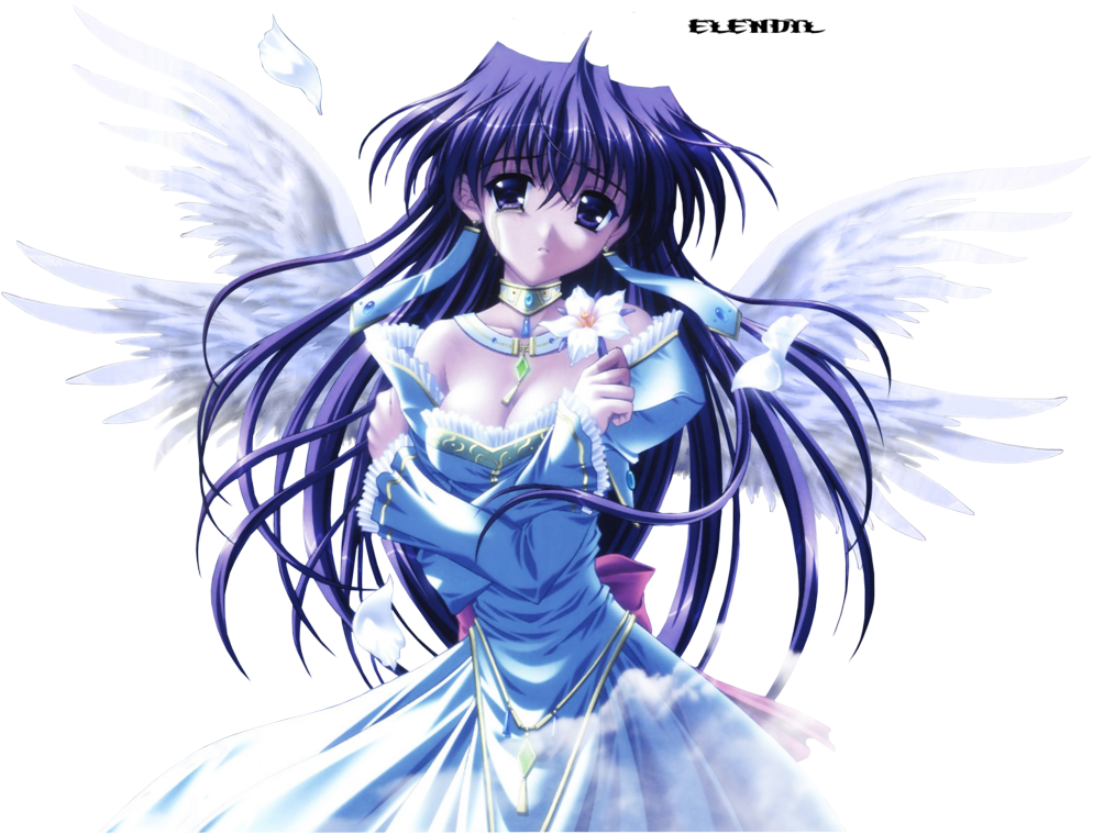 Image - Cute Anime Girl Angel (1024x768), Png Download