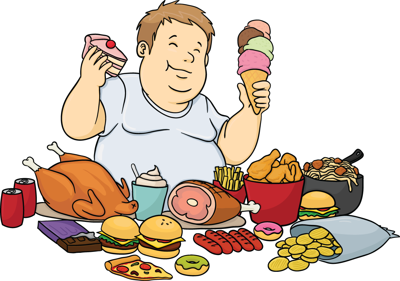 A New Study By The World Health Organisation About - Cartoon Eating A Lot Of Food (800x562), Png Download