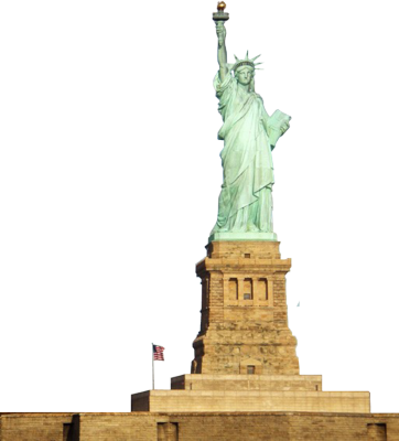 Estatua De La Libertad W Base Psd - Statue Of Liberty (362x400), Png Download