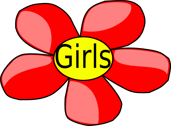 How To Set Use Girls Bathroom Pass Svg Vector - Flower Clip Art (600x445), Png Download