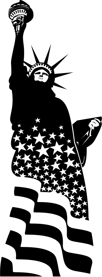 Estatua De La Libertad - World Trade Center Attacks Of 911 Stamps (425x1146), Png Download