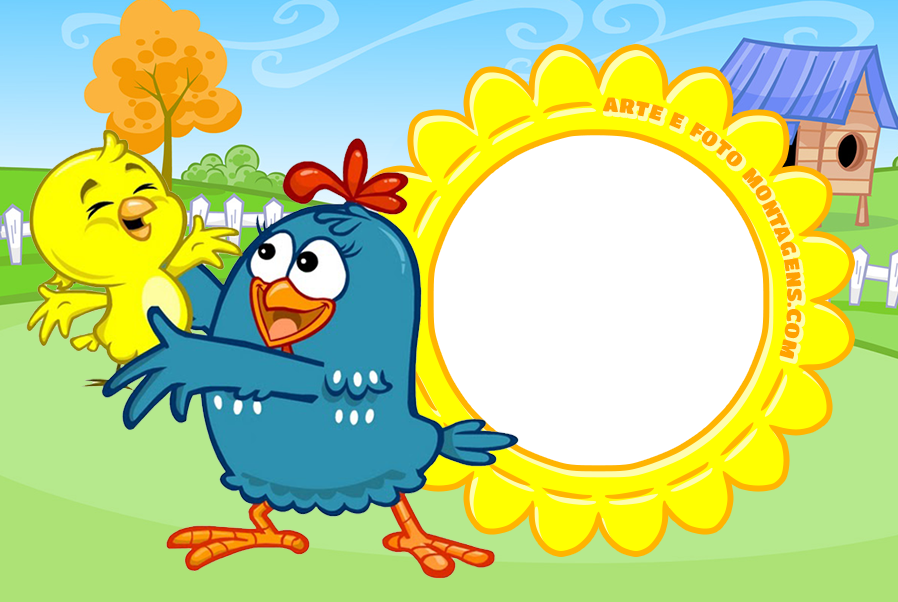 Montagem Para Fotos - Moldura Da Galinha Pintadinha (898x602), Png Download