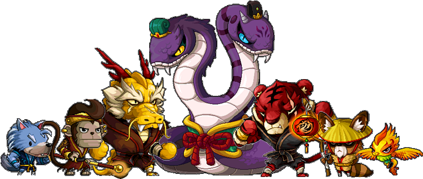 The Dragon And The Tiger From The Star Icon Notifier - Red Tiger Gold Dragon (866x431), Png Download