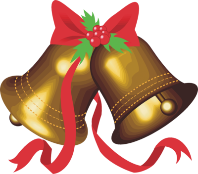 Merry Christmas Bells (400x352), Png Download
