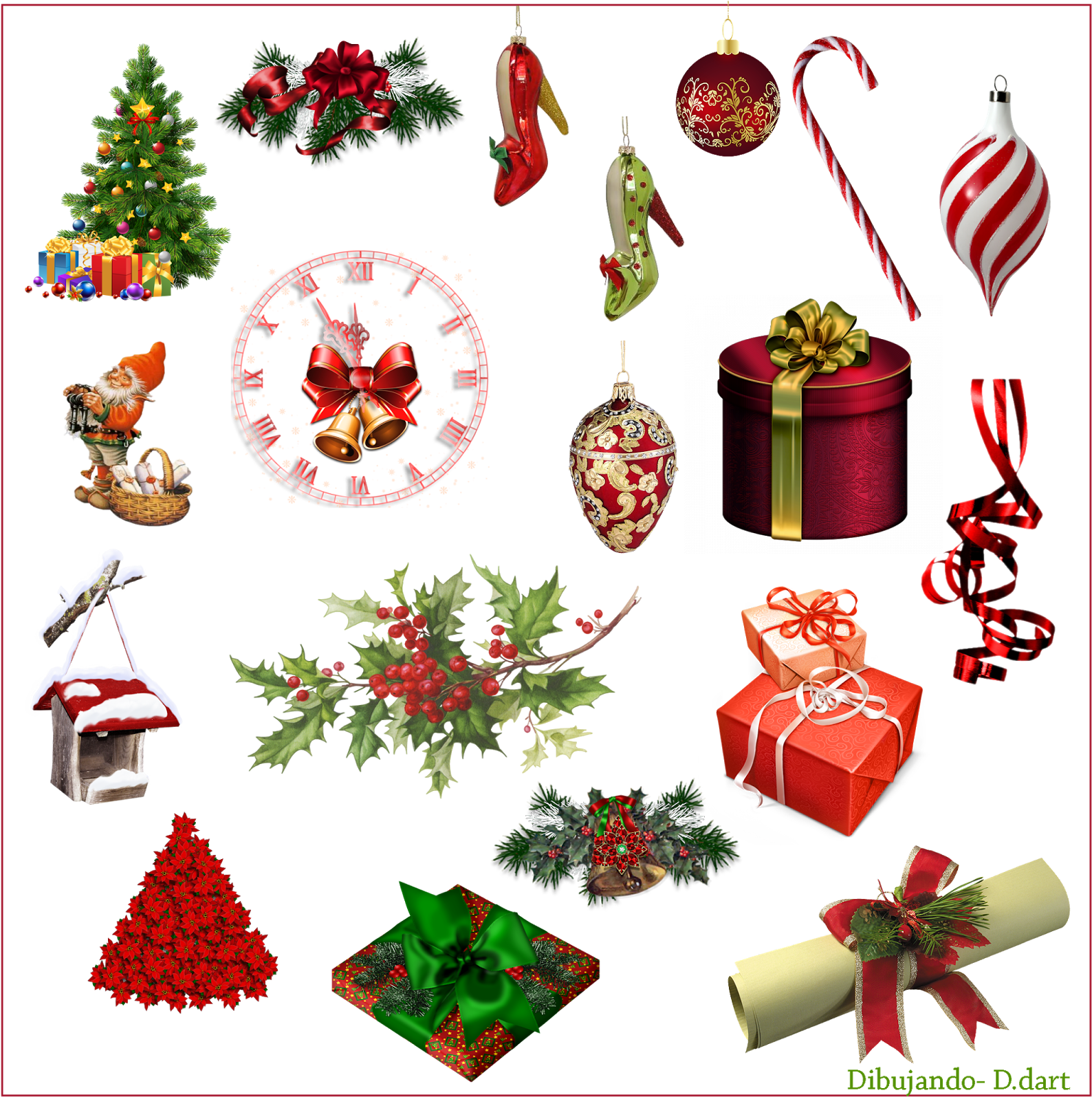 Didedart Elementos Decorativos De Navidad Png For Adornos - Christmas Day (1600x1600), Png Download