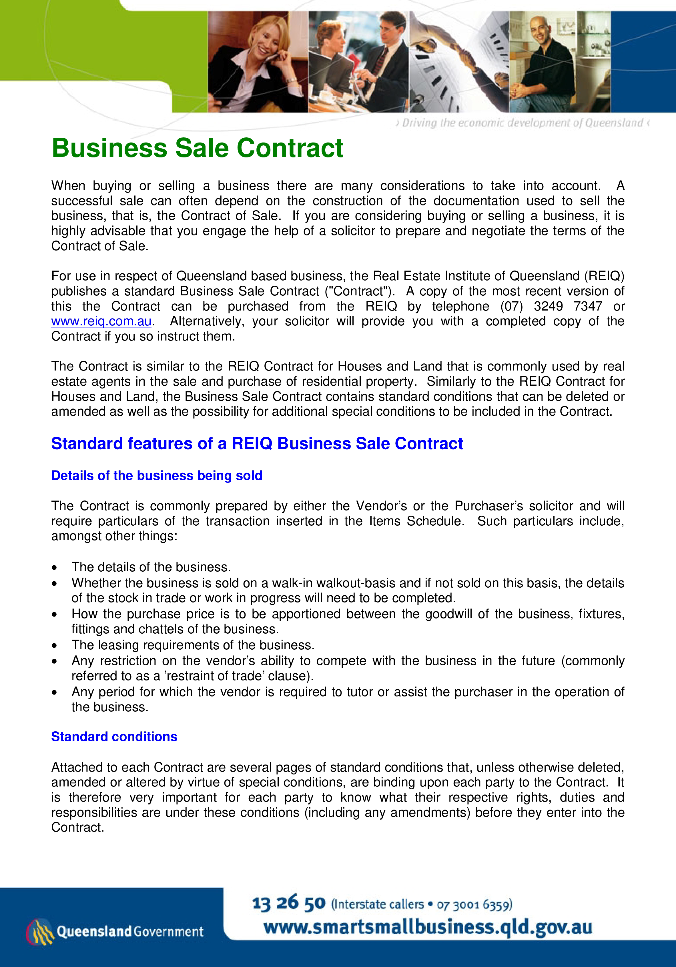 Sale Of Business Contract Main Image - Business (2479x3508), Png Download