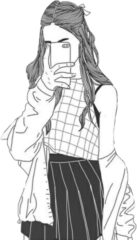 Swag Girl Drawings (699x833), Png Download