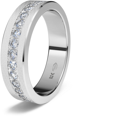 Modelo 1301 Anillo De Compromiso De Oro Blanco 18k - Anillo De Compromiso 1301 (500x500), Png Download