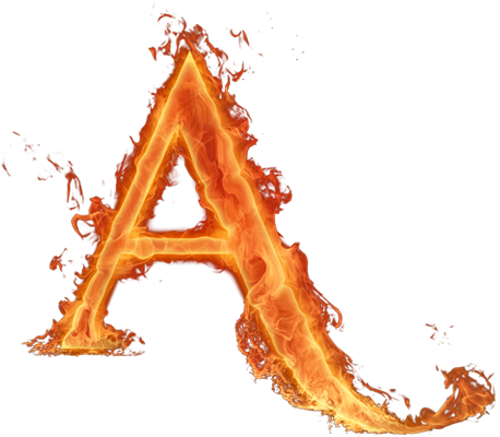 Letras De Fuego Png - Fire Letter A Png (480x415), Png Download