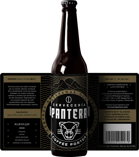 Coffee Porter - Cerveceria Pantera (530x600), Png Download