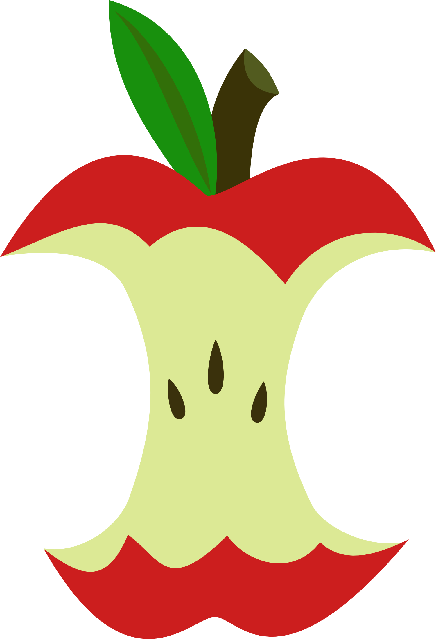 28 Collection Of Core Clipart - Apple Core Clipart (1501x2200), Png Download