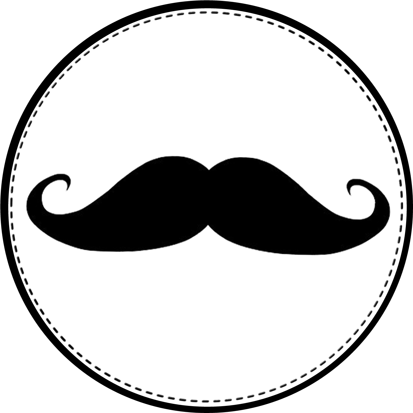 Mustache Stickers (1500x1500), Png Download