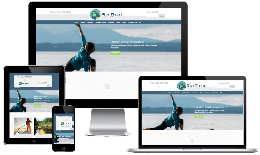 Blue Planet Watersports - Web Design (950x550), Png Download