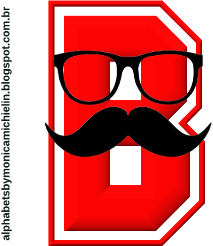 Dia Dos Pais Alfabeto Com Bigode E Óculos Png, Moustache - T-shirt (500x500), Png Download