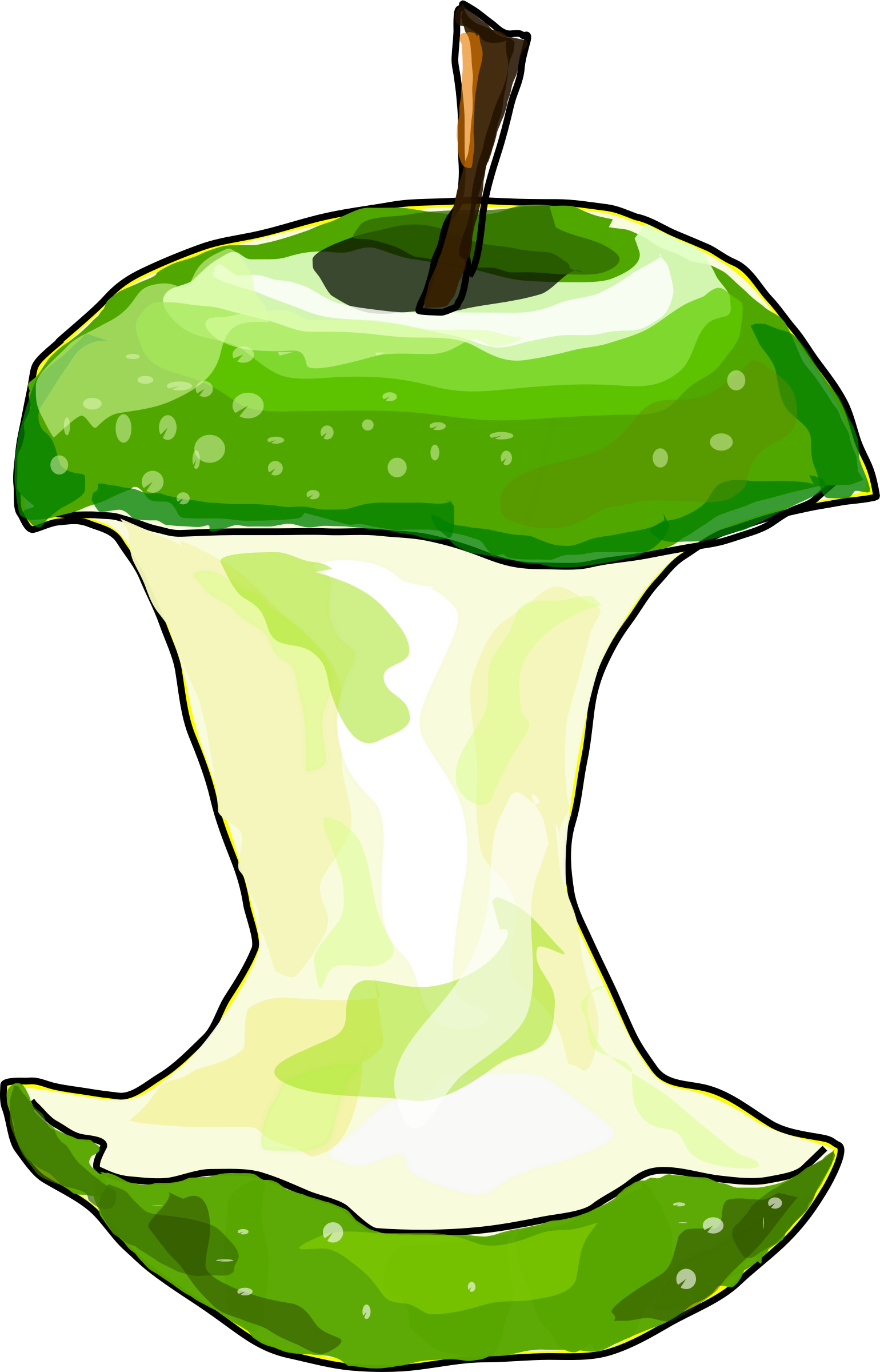Apple Core - Clip Art Apple Core (1540x2400), Png Download