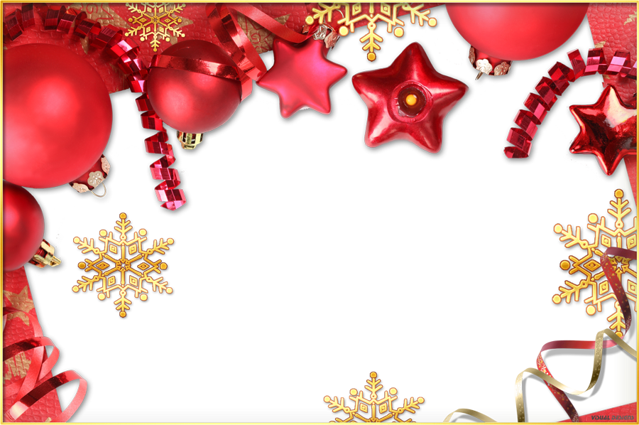 Moldura Enfeites De Natal - Postales De Navidad Png (900x598), Png Download