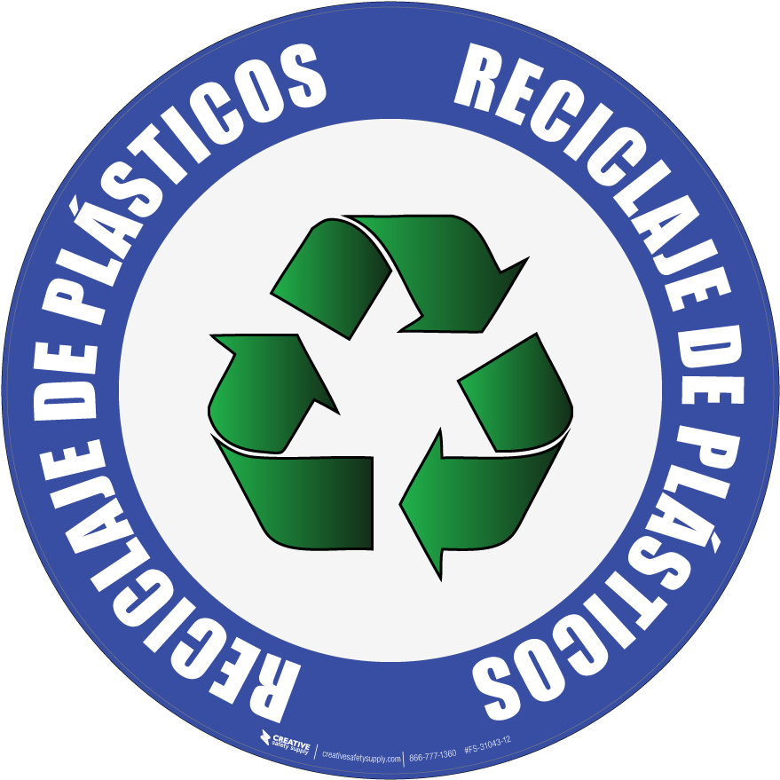 Reciclaje De Plásticos Floor Sign - Reach Svhc (500x504), Png Download