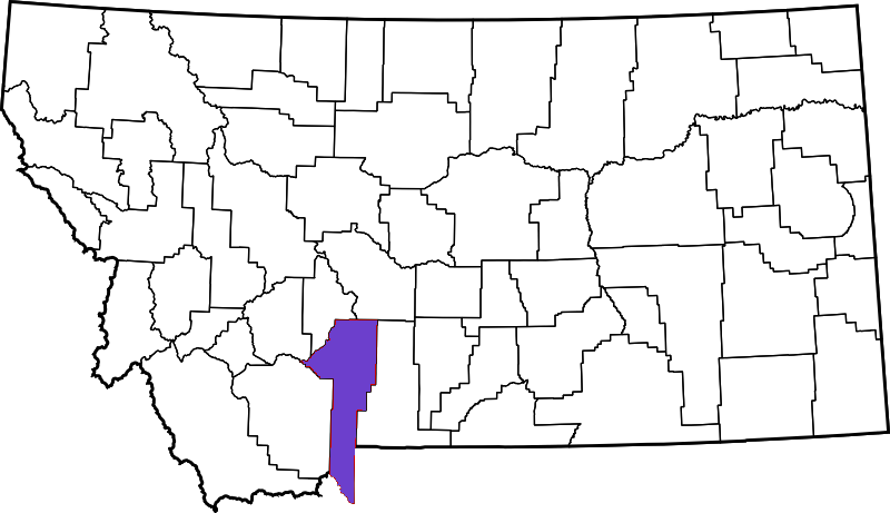 Map Of Montana Highlighting Gallatin County - Map Of Montana (800x461), Png Download