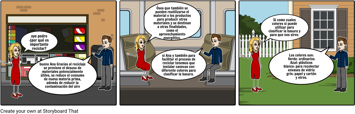 Reciclaje - Storyboard Reciclaje (1164x385), Png Download