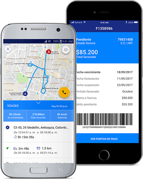 Satrack App (459x576), Png Download