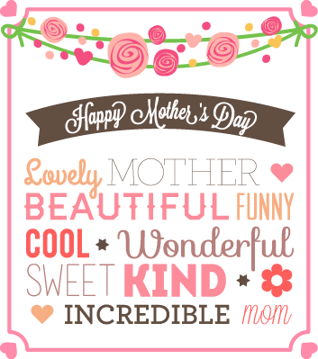 Happy Mother's Day Beach Towel (353x399), Png Download
