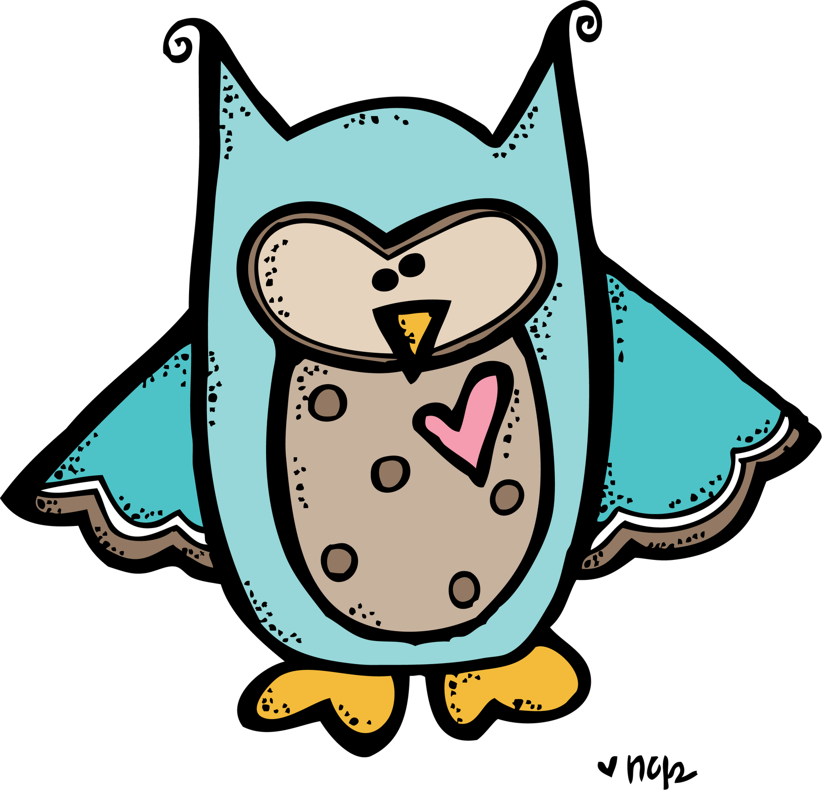 Dibujos - Melonheadz Owl Clipart (1600x1538), Png Download