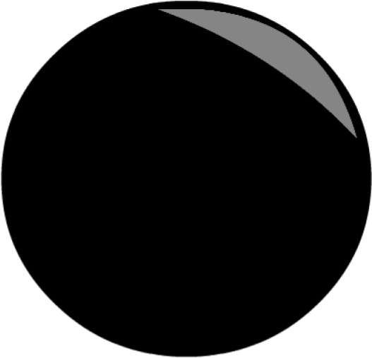 Black Ball Body - Filled In Circle Transparent (543x528), Png Download