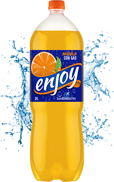 Enjoy Con Gas Refresco De Naranja Con Gas, Envase De - Soft Drink (450x650), Png Download
