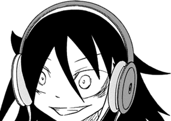 Since I'm Not Popular, I'll Be A Png - Watamote Manga Face (600x424), Png Download