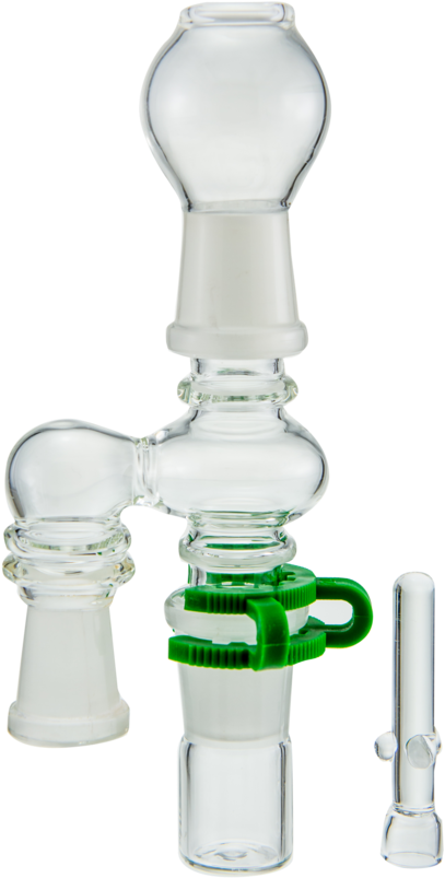 Dab Nail With Dome Oil Reclaim Dab Rig Parts Adapterrlman - Glass Bottle (683x1023), Png Download