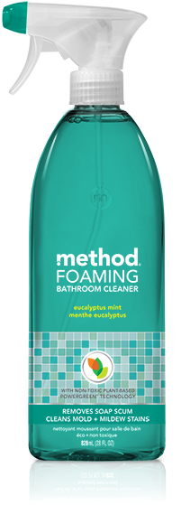 Foaming Bathroom Cleaner - Method Eucalyptus Mint Foaming Bathroom Cleaner (322x558), Png Download