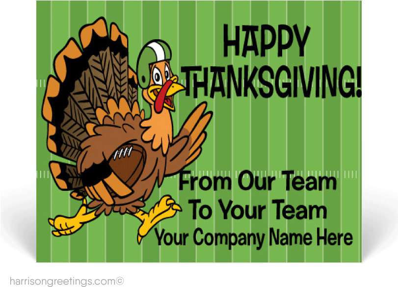 Thanksgiving Football Postcard - Thanksgiving (810x648), Png Download