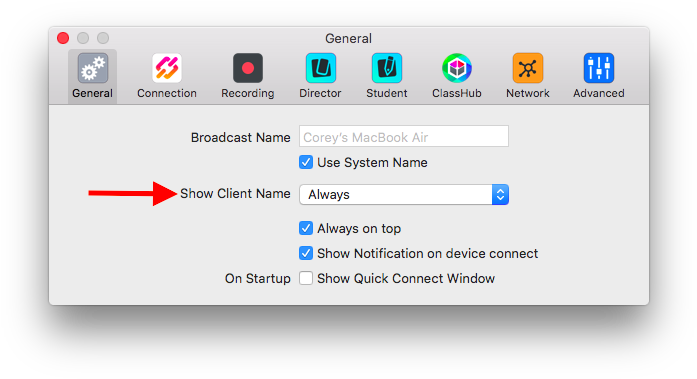 On The General Tab, You Will See The "show Client Name" - Docker (712x390), Png Download