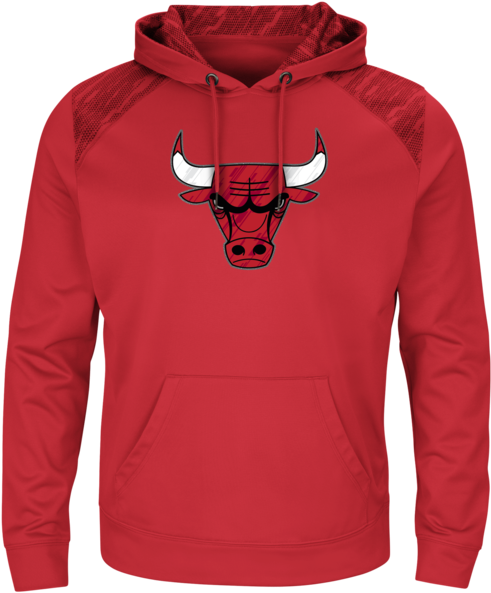 Men's Chicago Bulls Majestic Armor Iii Red Hooded Sweatshirt - Chicago Bulls (600x600), Png Download