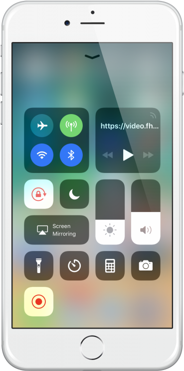 Tap The Record Button On The Screen And Wait , There - Iphone 6 Ios 11 Black (414x800), Png Download