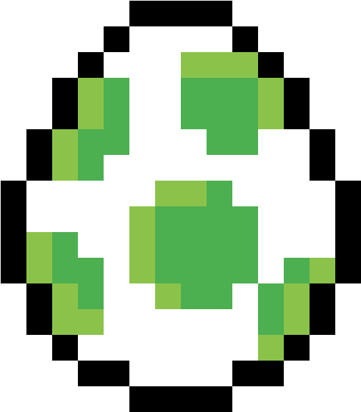 Yoshi-{super Mario Bros}yoshi Egg - Pixel Egg (1184x1184), Png Download