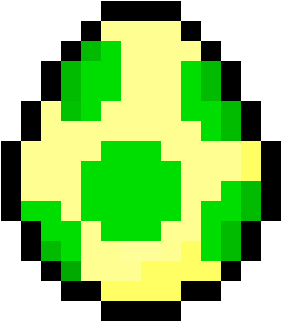 Yoshi Egg Png - Pixel Art Mario Bros (360x380), Png Download