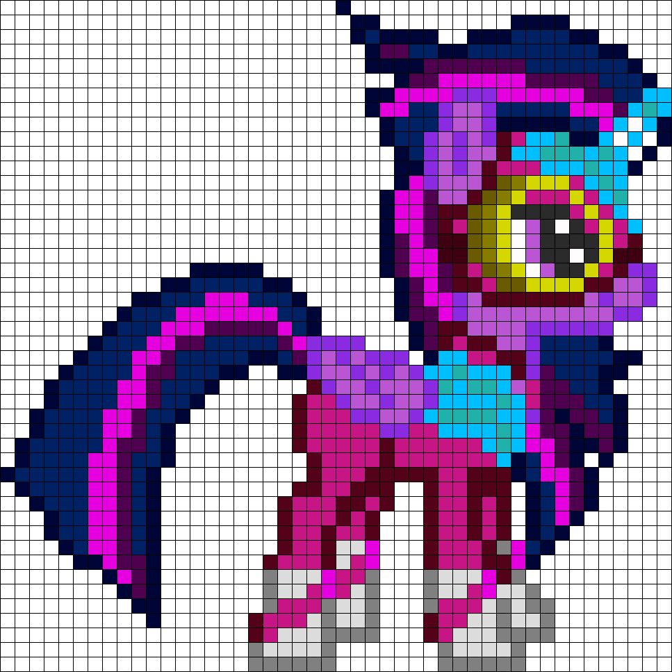Twilight Sparkle Perler Bead Pattern 53298 - Pixel Art Twilight Sparkle (967x967), Png Download