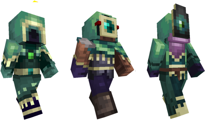 The End Settlers - Minecraft End Brawler Skin (768x432), Png Download