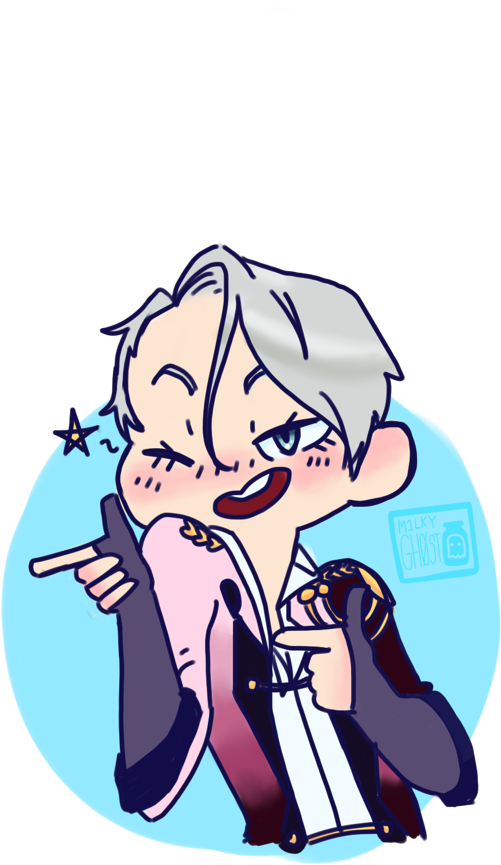 On Ice Viktor Nikiforov Yurio Plisetsky Fanart My Art - Cartoon (720x1280), Png Download