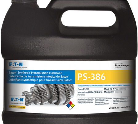 Eaton39s Ps386 Heavyduty Synthetic Transmission Fluid - Ps 386 Synthetic Transmission Lubricant (770x400), Png Download