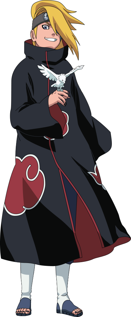 Deidara - Naruto Akatsuki Itachi Premium Cosplay Costume Jacket (423x1022), Png Download