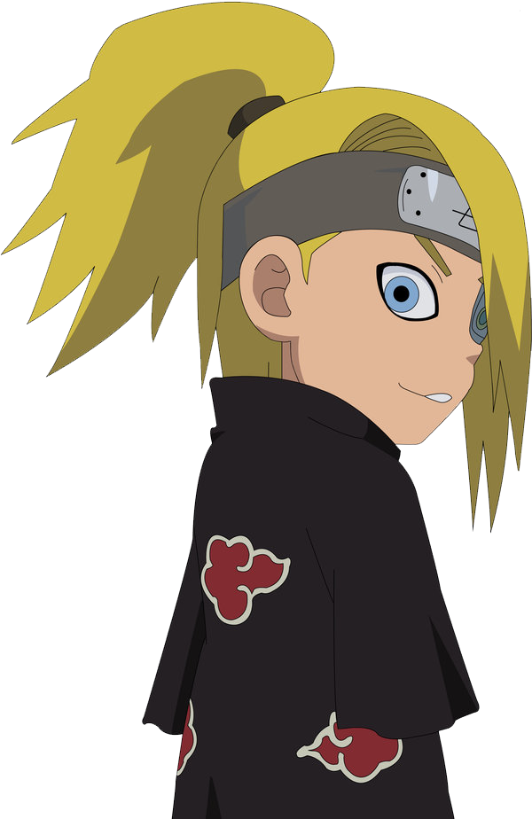 Naruto Deidara Chibi (600x924), Png Download