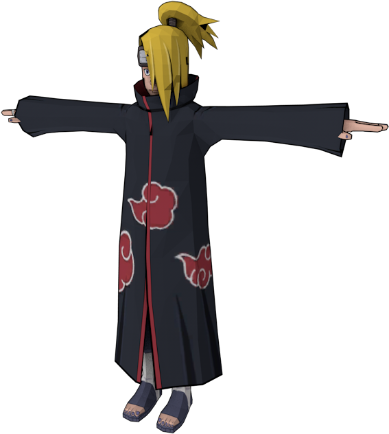 Download Zip Archive - Deidara 3d Model (750x650), Png Download