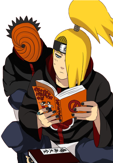 Akatsuki, Deidara, And Naruto Image - Deidara E Tobi Render (480x677), Png Download