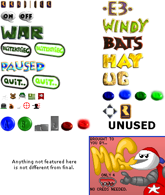 Main/pause Menu Text & Icons - Conker's Bad Fur Day (338x400), Png Download