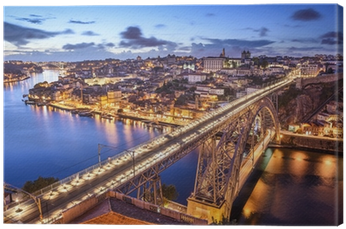 Porto, Portugal At Dom Luis Bridge Canvas Print • Pixers® - Porto In The Night (400x400), Png Download