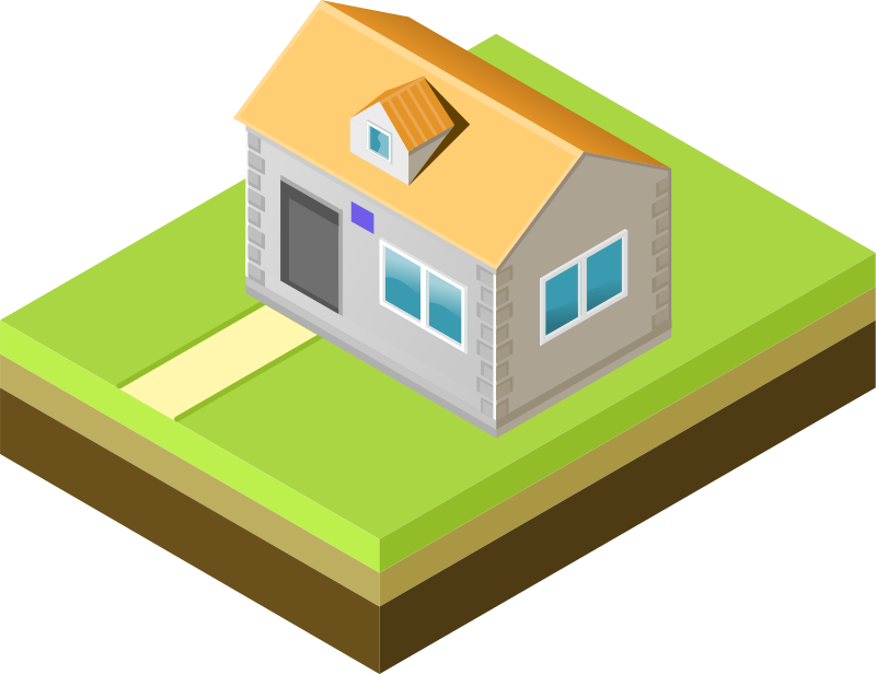 Free Isometric House - Isometric Home (800x616), Png Download