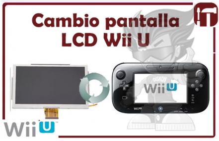 Cambiar Pantalla Lcd Mando Wii U Gamepad - Nintendo Wup-010_cr Wii U Gamepad, Black (refurbished) (440x394), Png Download